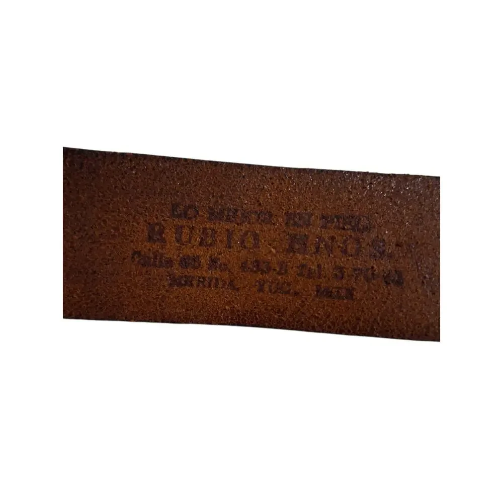 Vintage Rubio Hnos Brown Leather Belt Mens Size‎ 30 Grungecore Academia Preppy